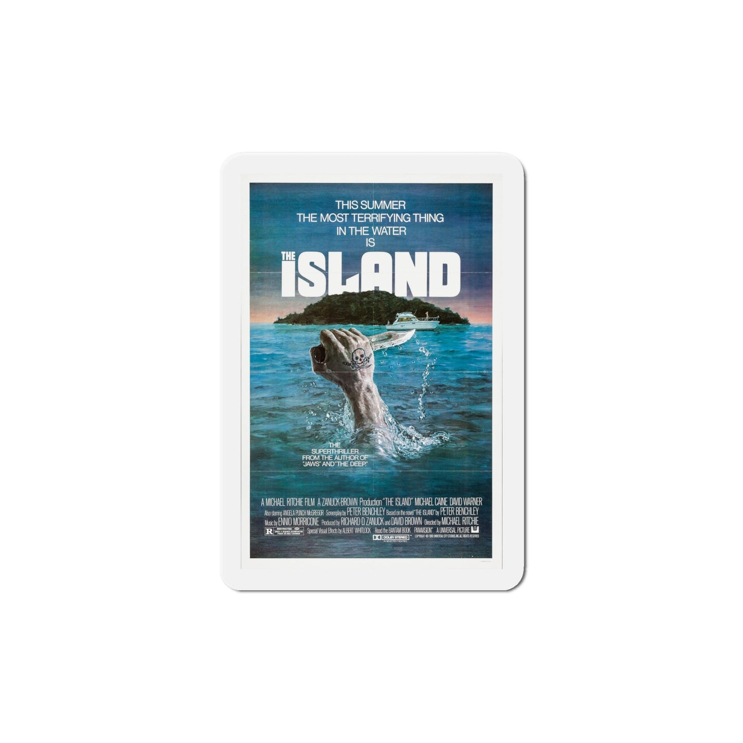 The Island 1980 Movie Poster Die-Cut Magnet-6 × 6"-The Sticker Space