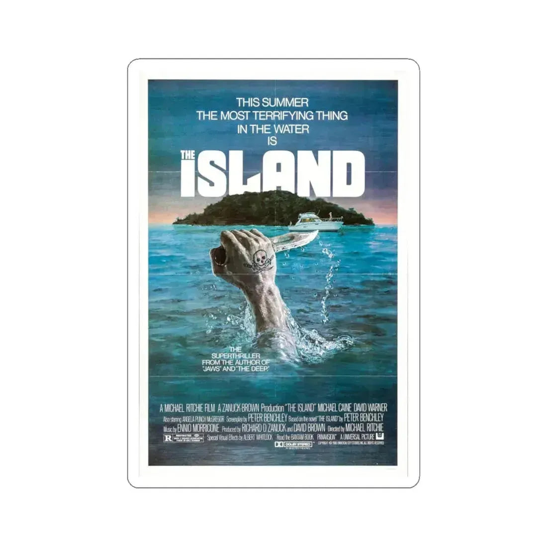 The Island 1980 Movie Poster - STICKER Vinyl Kiss-Cut Decal - The Sticker Space