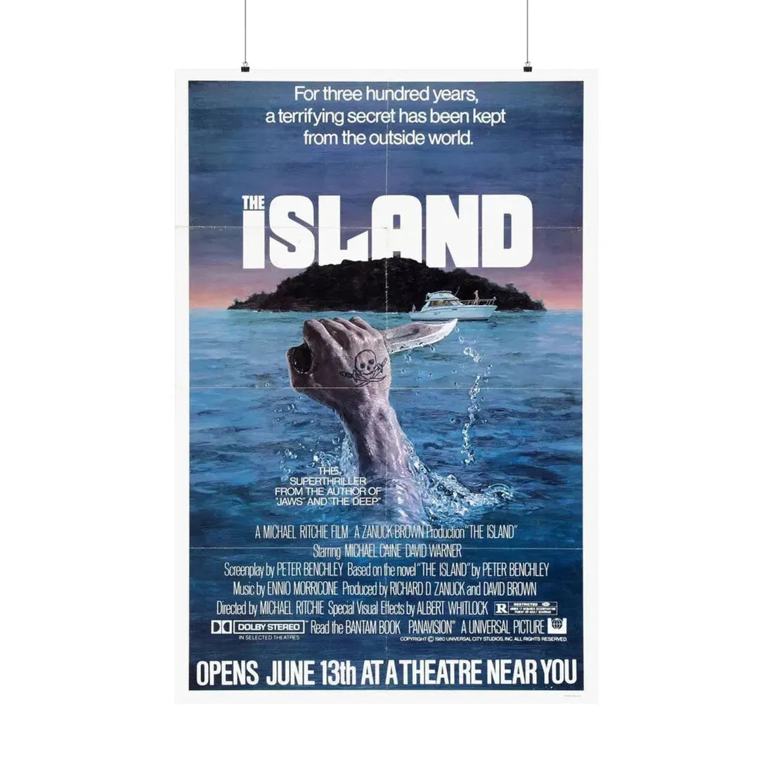 THE ISLAND 1980 - Paper Movie Poster 36" x 54" Matte - The Sticker Space