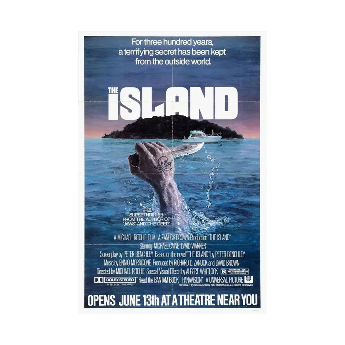 THE ISLAND 1980 - Paper Movie Poster - The Sticker Space