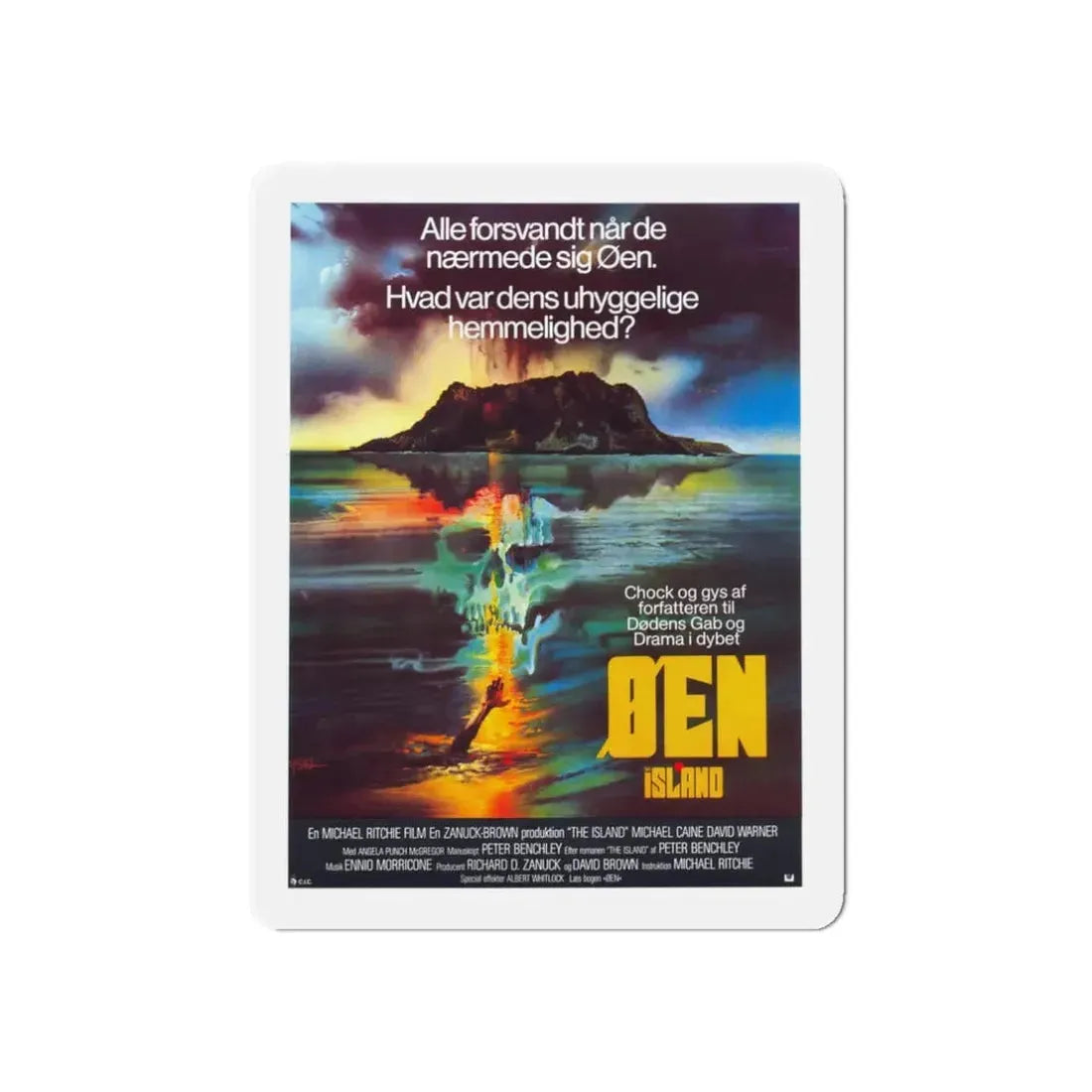 THE ISLAND (2) 1980 Movie Poster - Refrigerator Magnet 3 Inch Die-Cut - The Sticker Space