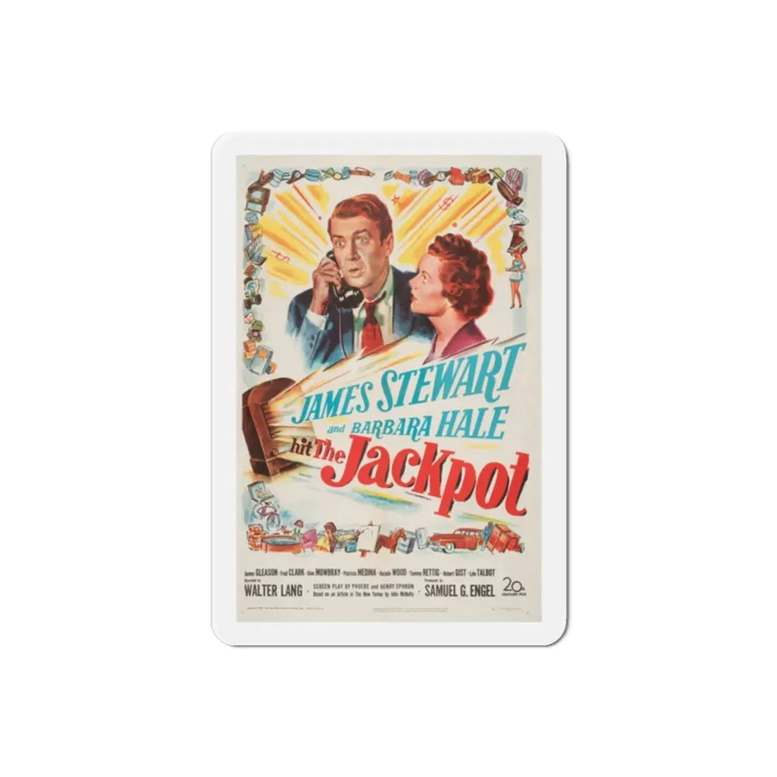 The Jackpot 1950 Movie Poster Refrigerator Magnet 2 Inch - The Sticker Space