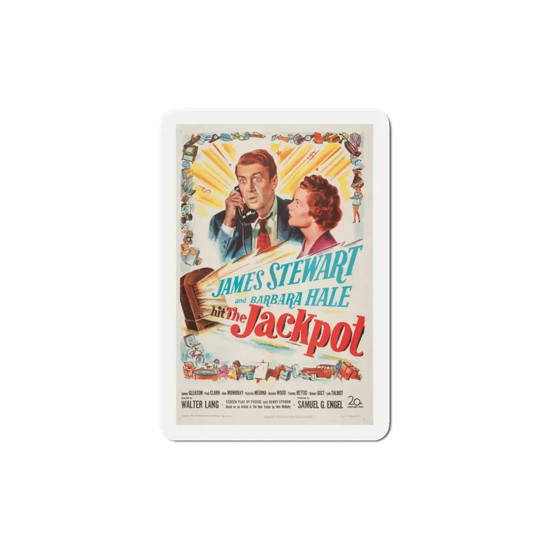 The Jackpot 1950 Movie Poster Refrigerator Magnet 5 Inch - The Sticker Space