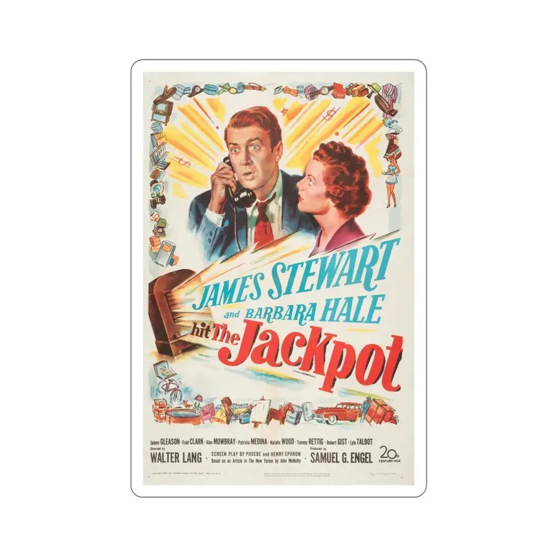 The Jackpot 1950 Movie Poster STICKER Vinyl Die-Cut Decal 5 Inch - The Sticker Space