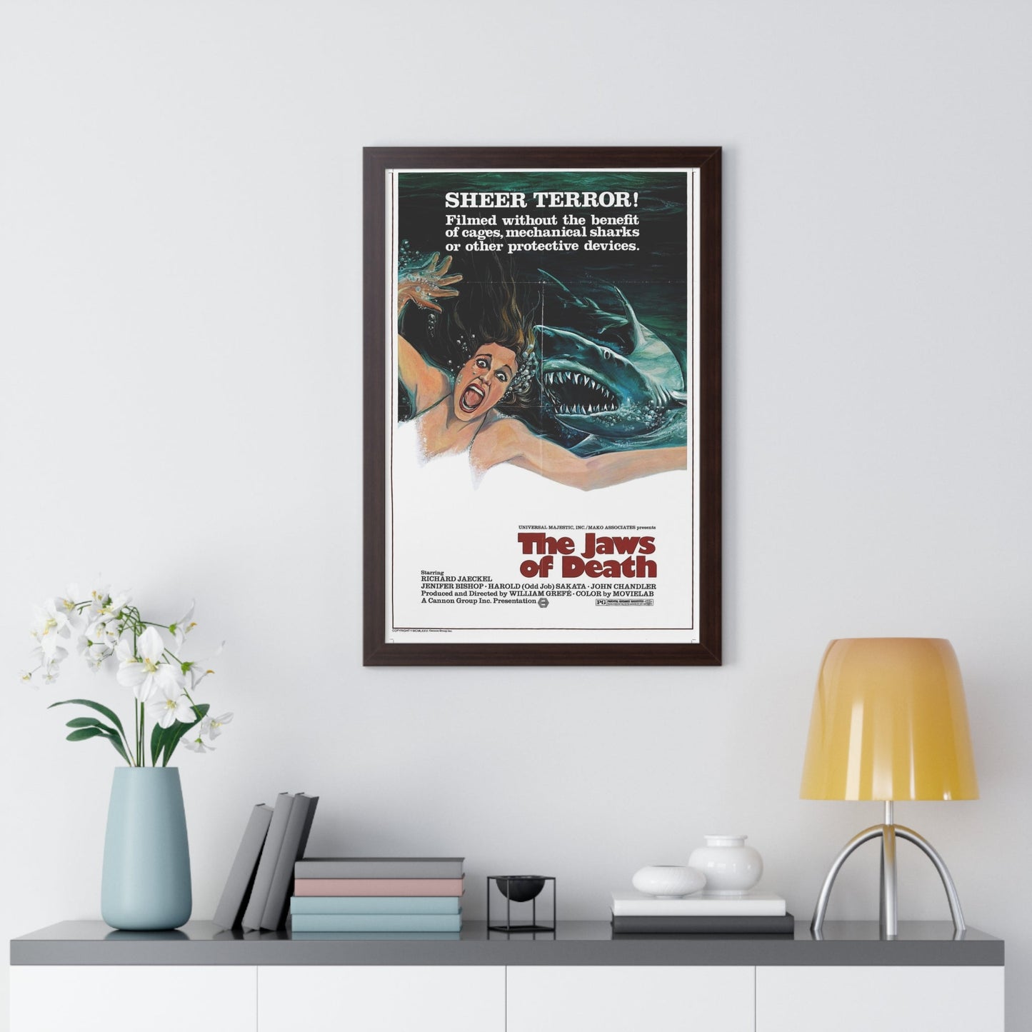 THE JAWS OF DEATH 1976 - Framed Movie Poster-The Sticker Space