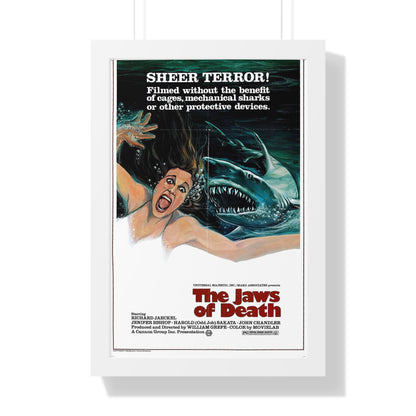 THE JAWS OF DEATH 1976 - Framed Movie Poster-16″ x 24″-The Sticker Space