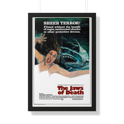 THE JAWS OF DEATH 1976 - Framed Movie Poster-20" x 30"-The Sticker Space