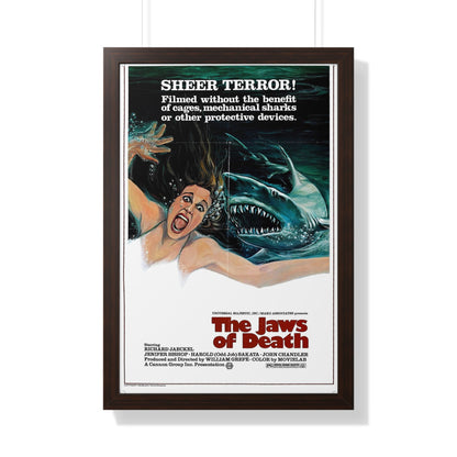 THE JAWS OF DEATH 1976 - Framed Movie Poster-20" x 30"-The Sticker Space