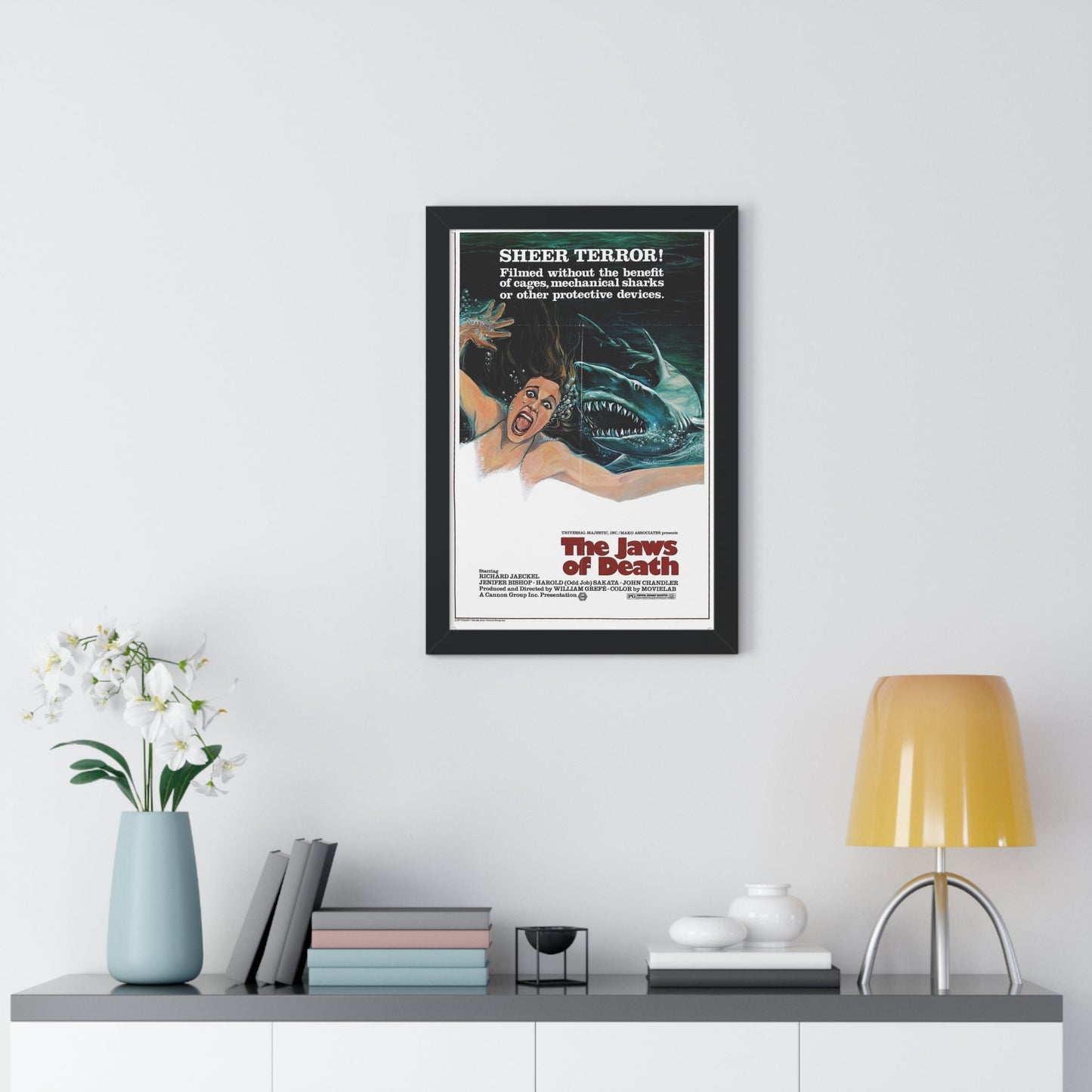 THE JAWS OF DEATH 1976 - Framed Movie Poster-The Sticker Space