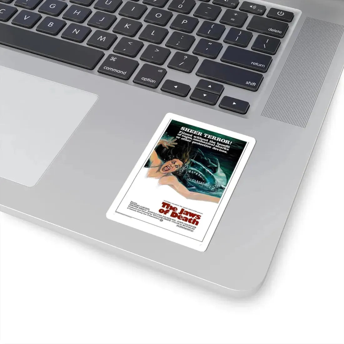 THE JAWS OF DEATH 1976 Movie Poster - STICKER Vinyl Kiss-Cut Decal - The Sticker Space