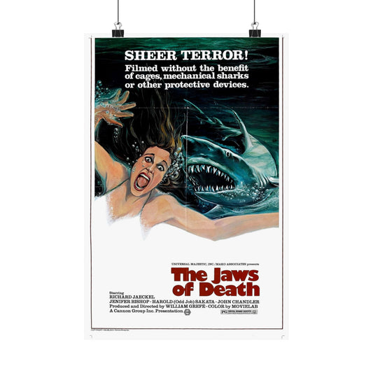 THE JAWS OF DEATH 1976 - Paper Movie Poster-12″ x 18″-The Sticker Space