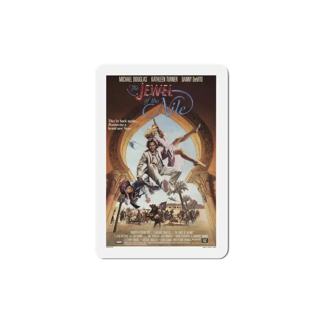 The Jewel of the Nile 1985 Movie Poster Refrigerator Magnet 4 Inch - The Sticker Space