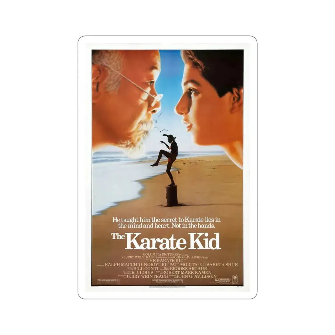 The Karate Kid 1984 Movie Poster STICKER Vinyl Die-Cut Decal 5 Inch - The Sticker Space