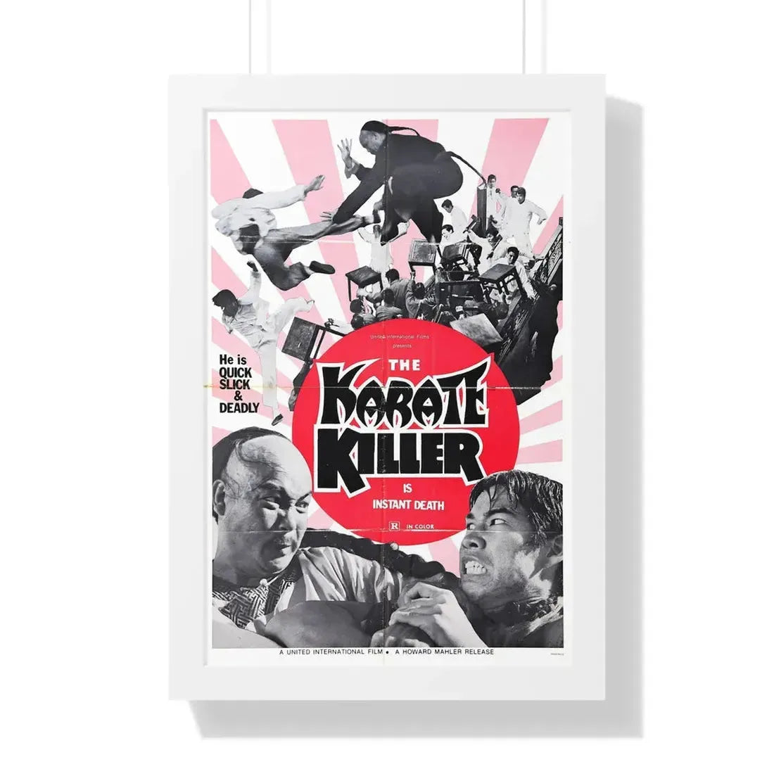 THE KARATE KILLER 1973 - Framed Movie Poster 16″ x 24″ White - The Sticker Space