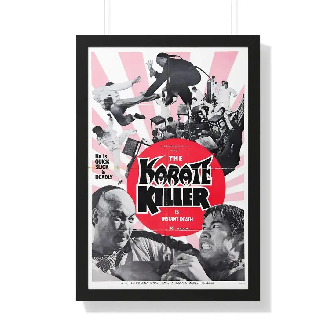 THE KARATE KILLER 1973 - Framed Movie Poster 20" x 30" Black - The Sticker Space
