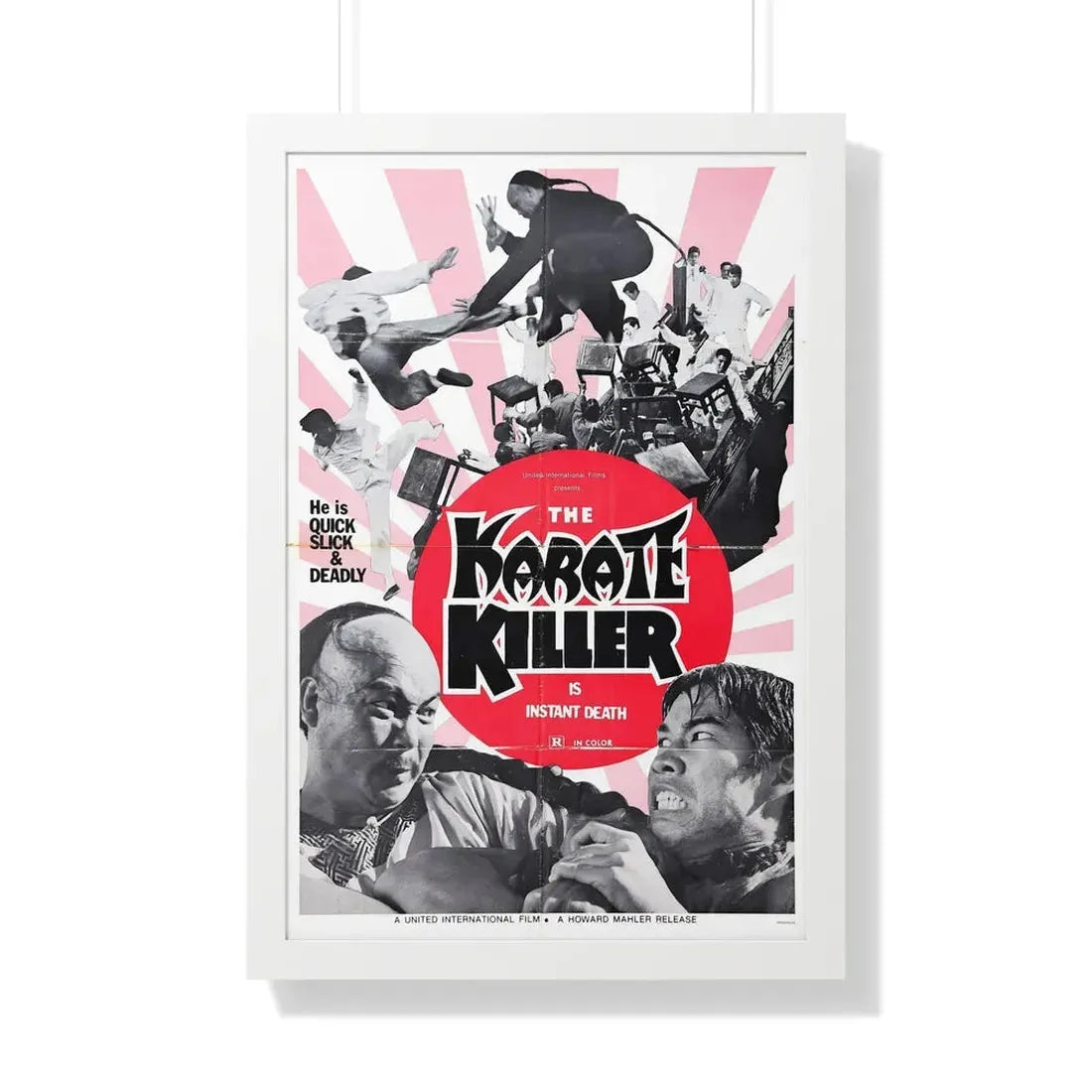 THE KARATE KILLER 1973 - Framed Movie Poster 20" x 30" White - The Sticker Space