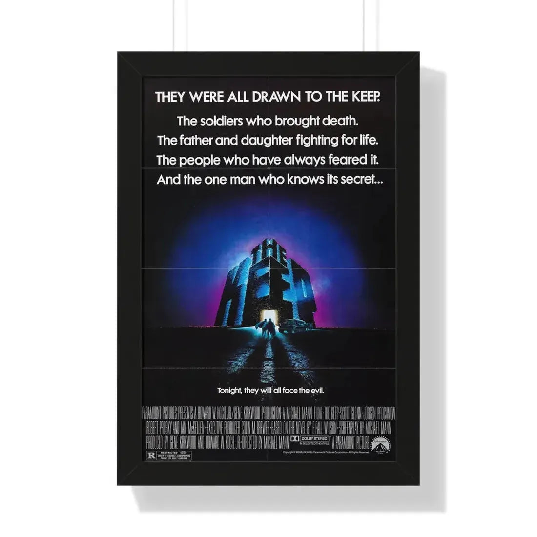 THE KEEP 1983 - Framed Movie Poster 16″ x 24″ Black - The Sticker Space