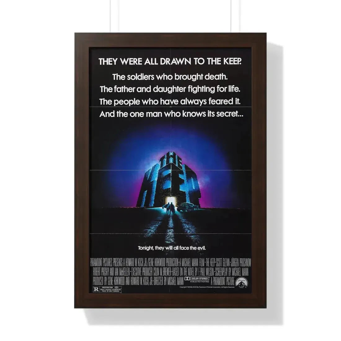 THE KEEP 1983 - Framed Movie Poster 16″ x 24″ Walnut - The Sticker Space