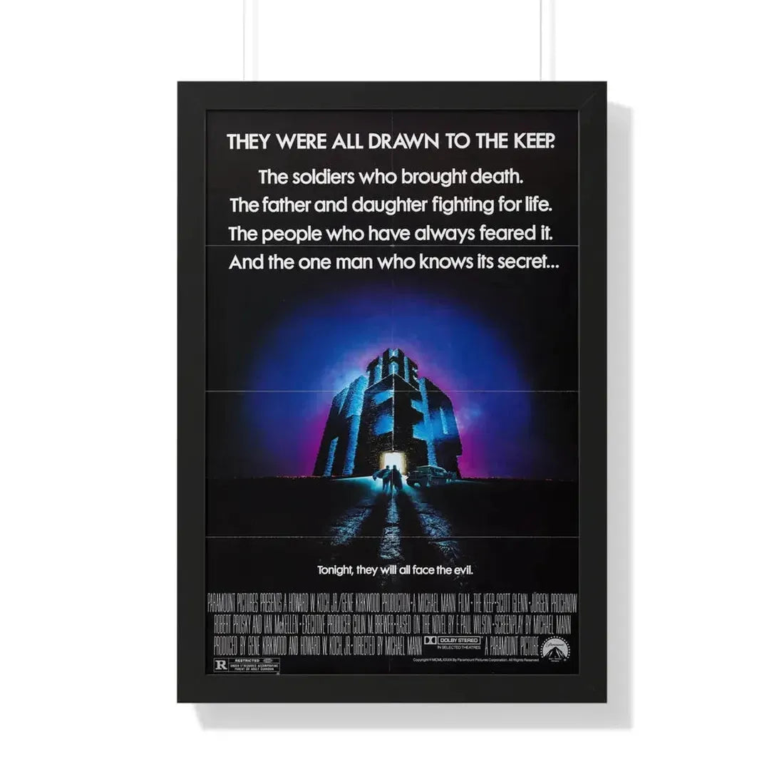 THE KEEP 1983 - Framed Movie Poster 20" x 30" Black - The Sticker Space