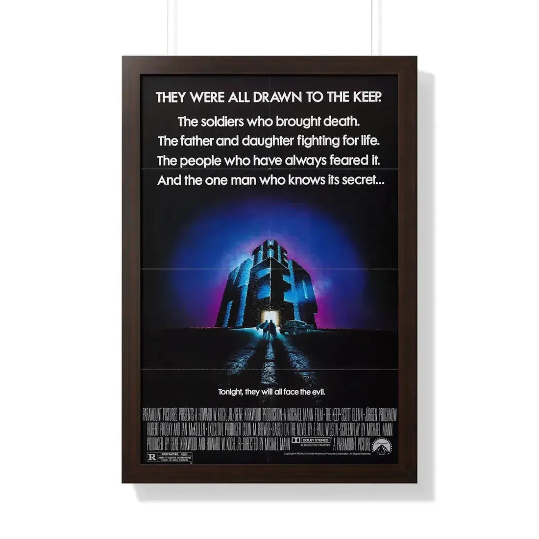 THE KEEP 1983 - Framed Movie Poster 20" x 30" Walnut - The Sticker Space