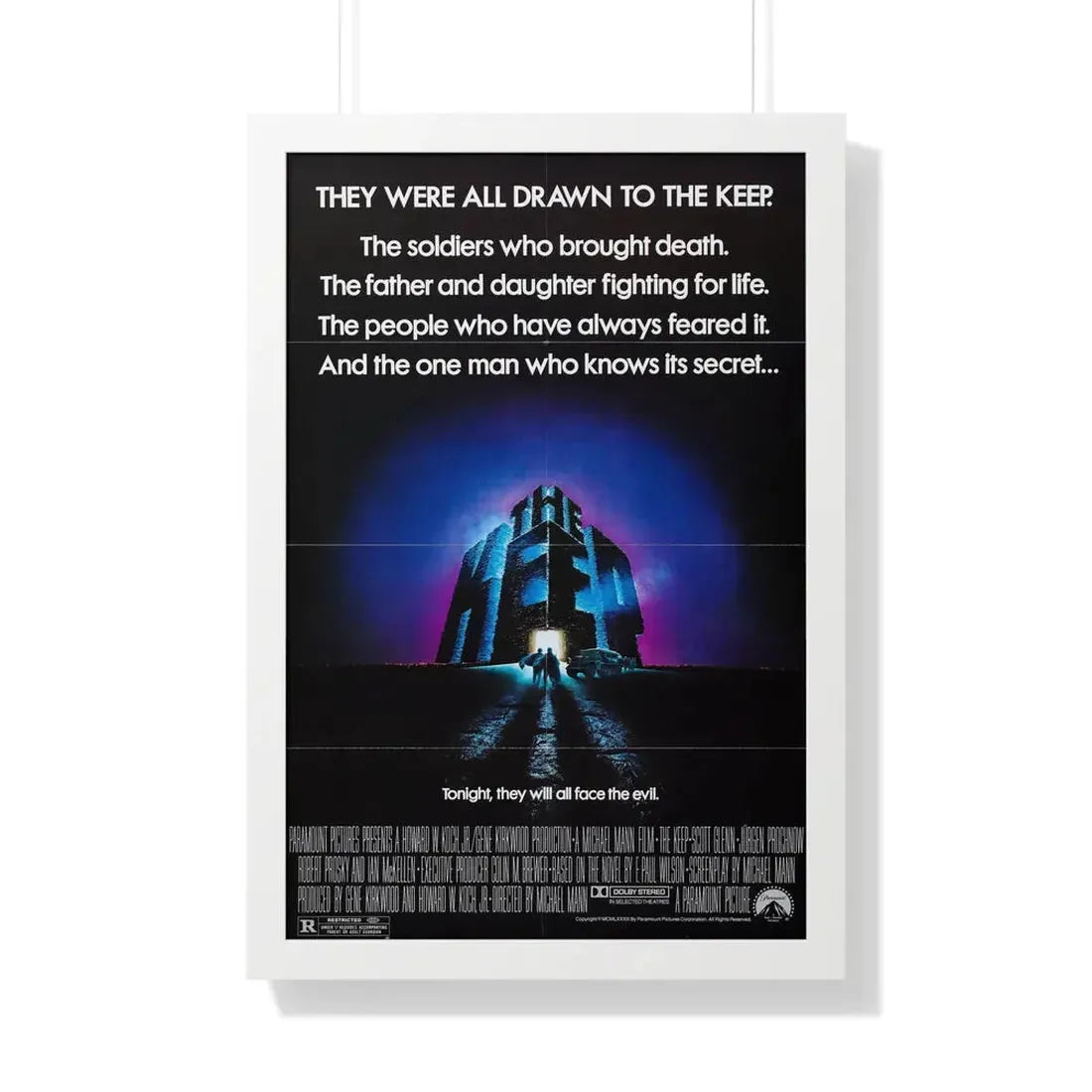THE KEEP 1983 - Framed Movie Poster 20" x 30" White - The Sticker Space