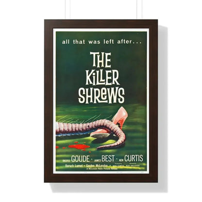THE KILLER SHREWS 1959 - Framed Movie Poster 16″ x 24″ Walnut - The Sticker Space