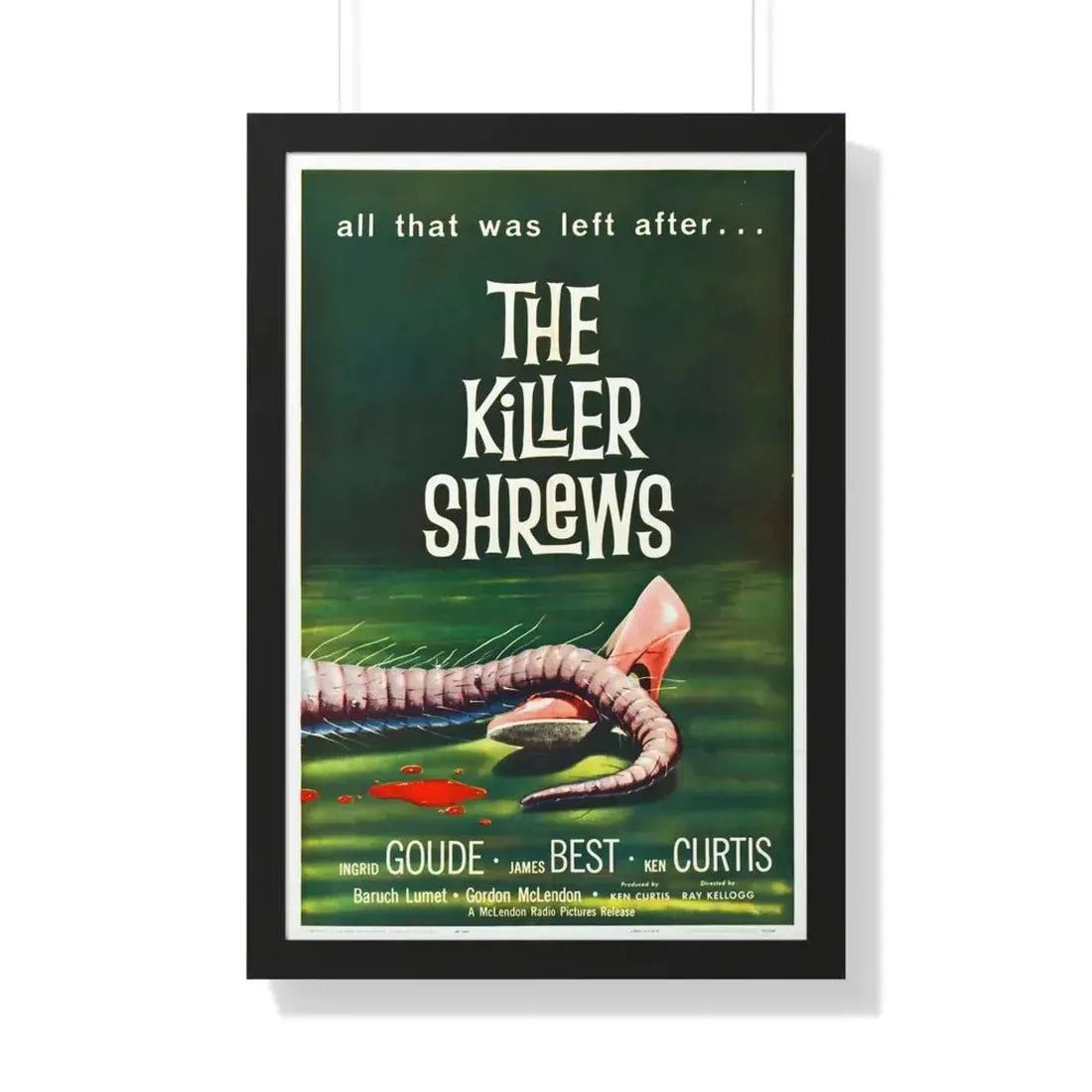 THE KILLER SHREWS 1959 - Framed Movie Poster 20" x 30" Black - The Sticker Space