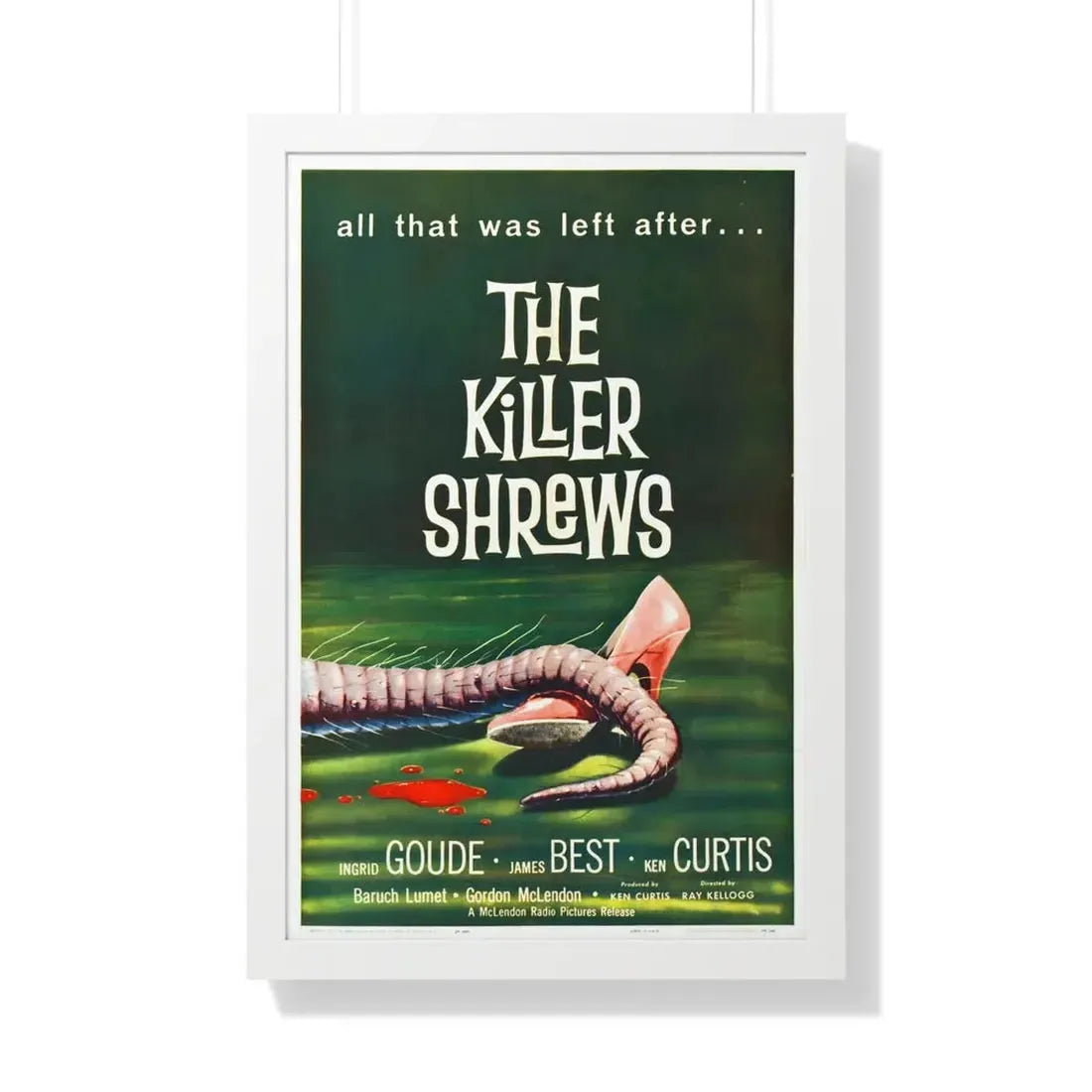 THE KILLER SHREWS 1959 - Framed Movie Poster 20" x 30" White - The Sticker Space