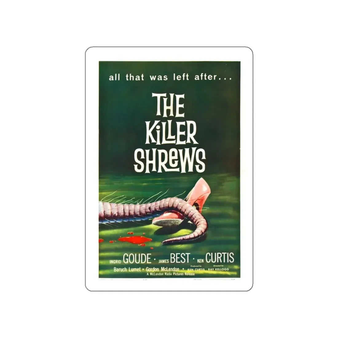 THE KILLER SHREWS 1959 Movie Poster STICKER Vinyl Die-Cut Decal 4 Inch - The Sticker Space