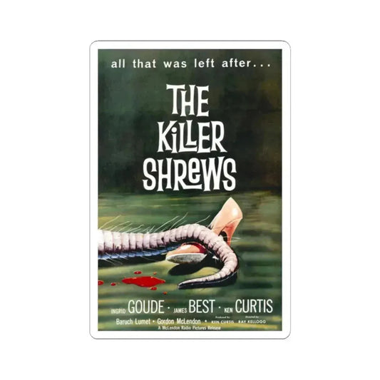 The Killer Shrews 1959 Movie Poster - STICKER Vinyl Kiss-Cut Decal 2 Inch White - The Sticker Space