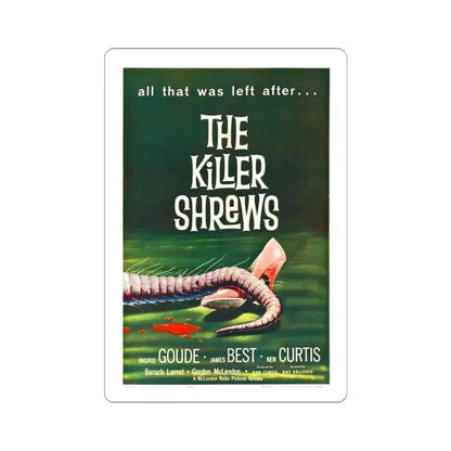 THE KILLER SHREWS 1959 Movie Poster - STICKER Vinyl Kiss-Cut Decal 6 Inch White - The Sticker Space