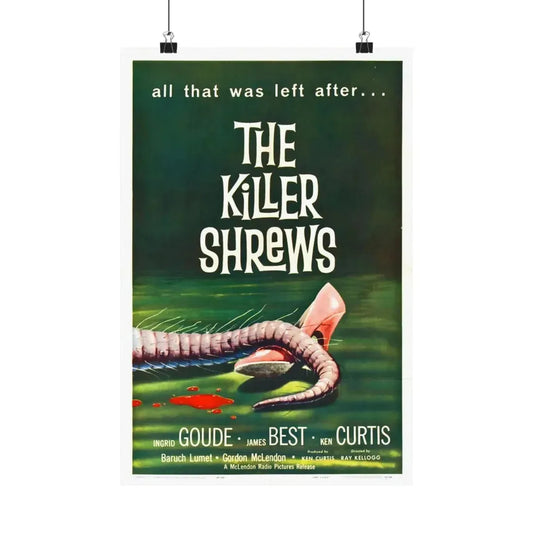 THE KILLER SHREWS 1959 - Paper Movie Poster 12″ x 18″ Matte - The Sticker Space