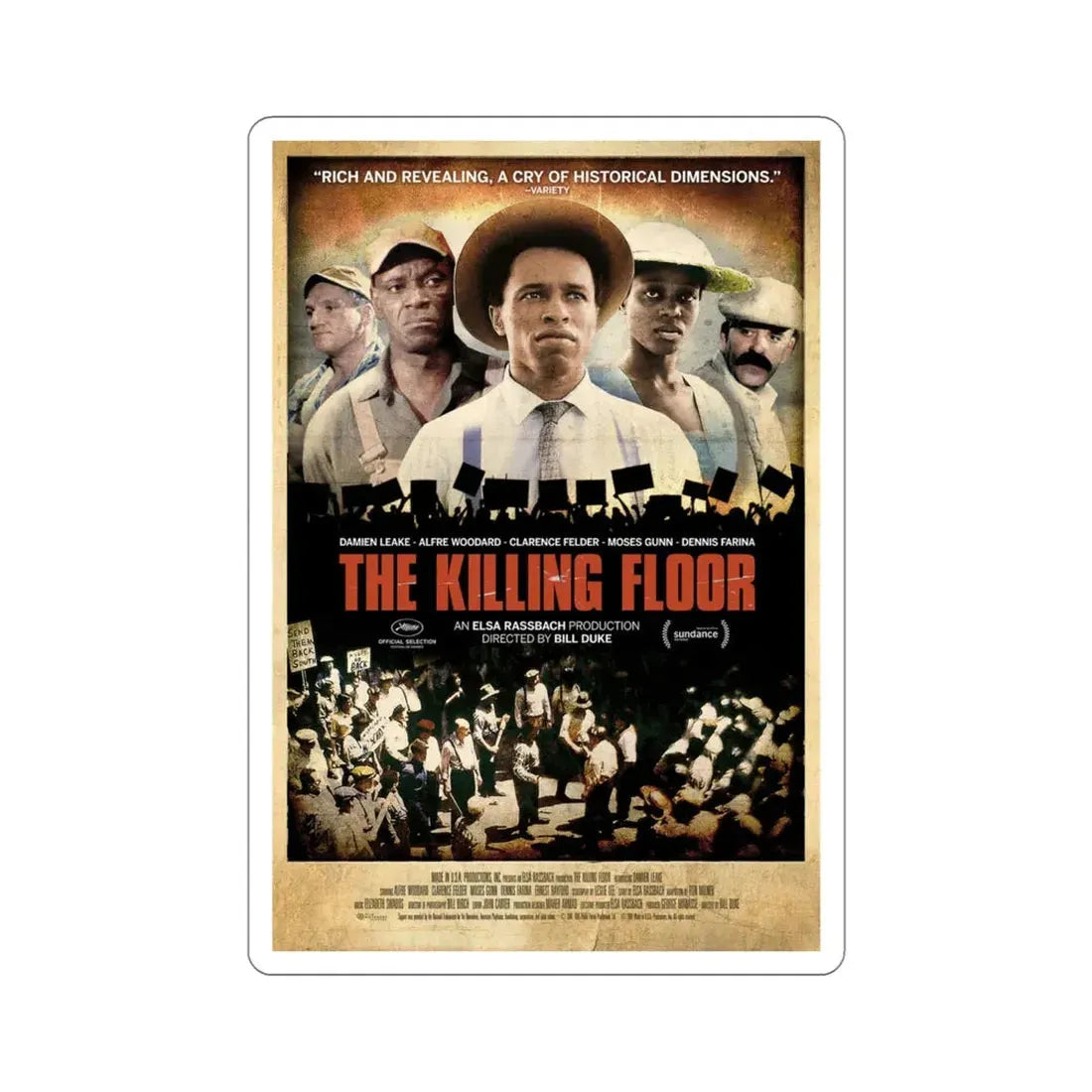 The Killing Floor 1984 Movie Poster STICKER Vinyl Die-Cut Decal 4 Inch - The Sticker Space