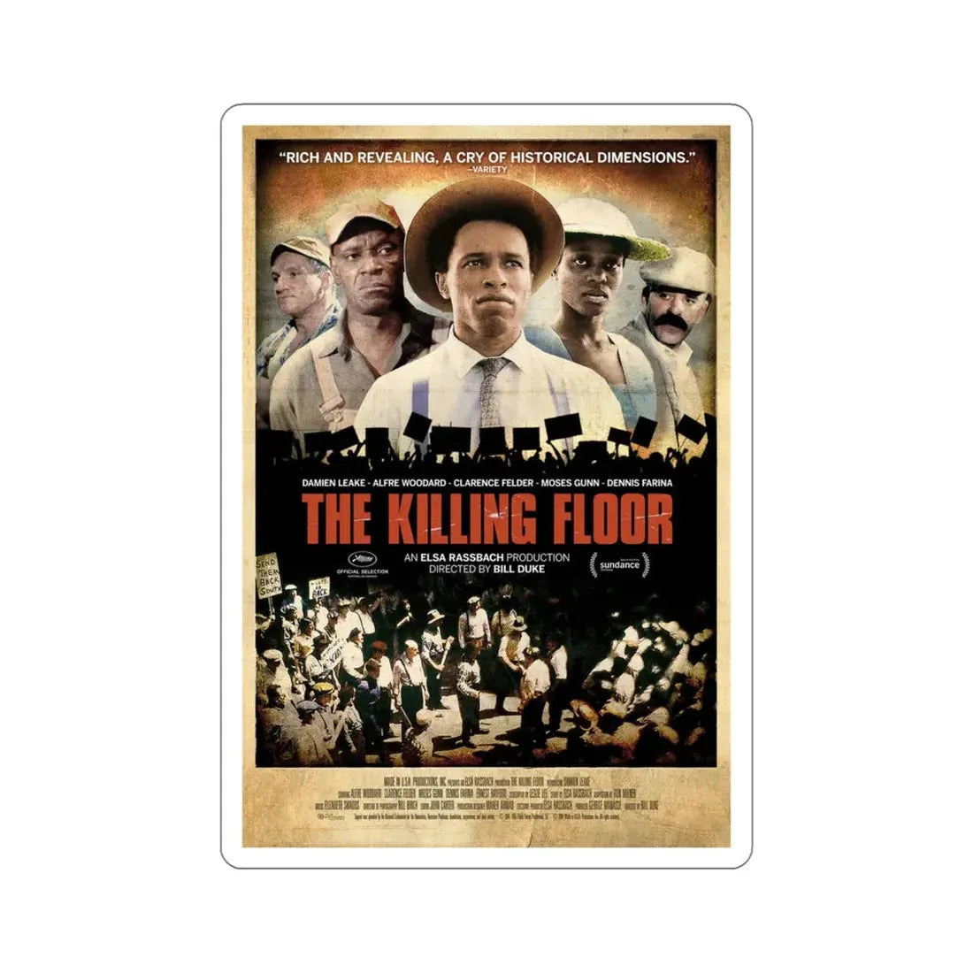 The Killing Floor 1984 Movie Poster STICKER Vinyl Die-Cut Decal 5 Inch - The Sticker Space