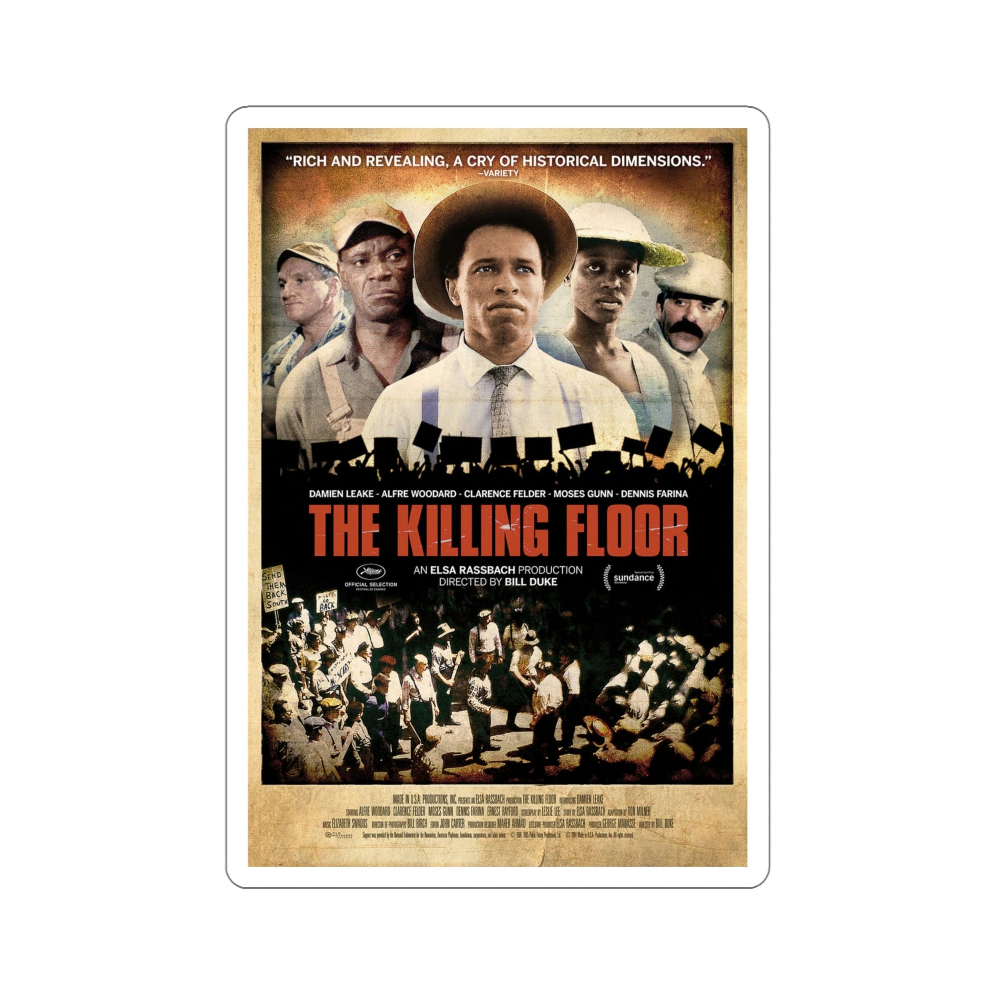 The Killing Floor 1984 Movie Poster STICKER Vinyl Die-Cut Decal-6 Inch-The Sticker Space