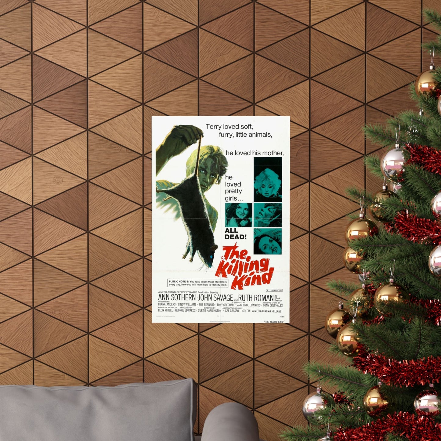 THE KILLING KIND 1973 - Paper Movie Poster-The Sticker Space