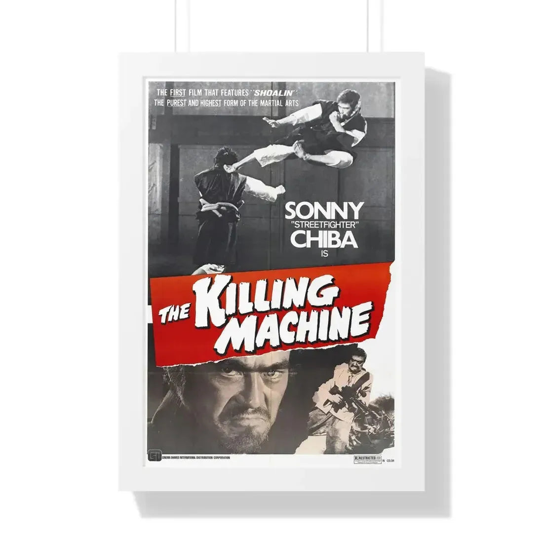 THE KILLING MACHINE 1975 - Framed Movie Poster 16″ x 24″ White - The Sticker Space