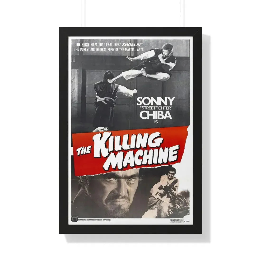 THE KILLING MACHINE 1975 - Framed Movie Poster 20" x 30" Black - The Sticker Space
