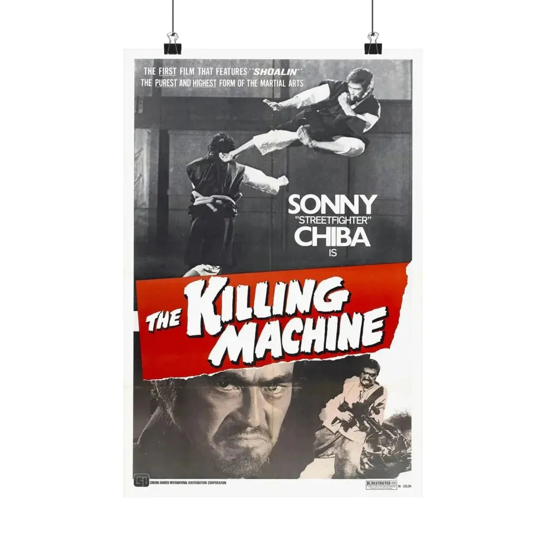 THE KILLING MACHINE 1975 - Paper Movie Poster 12″ x 18″ Matte - The Sticker Space