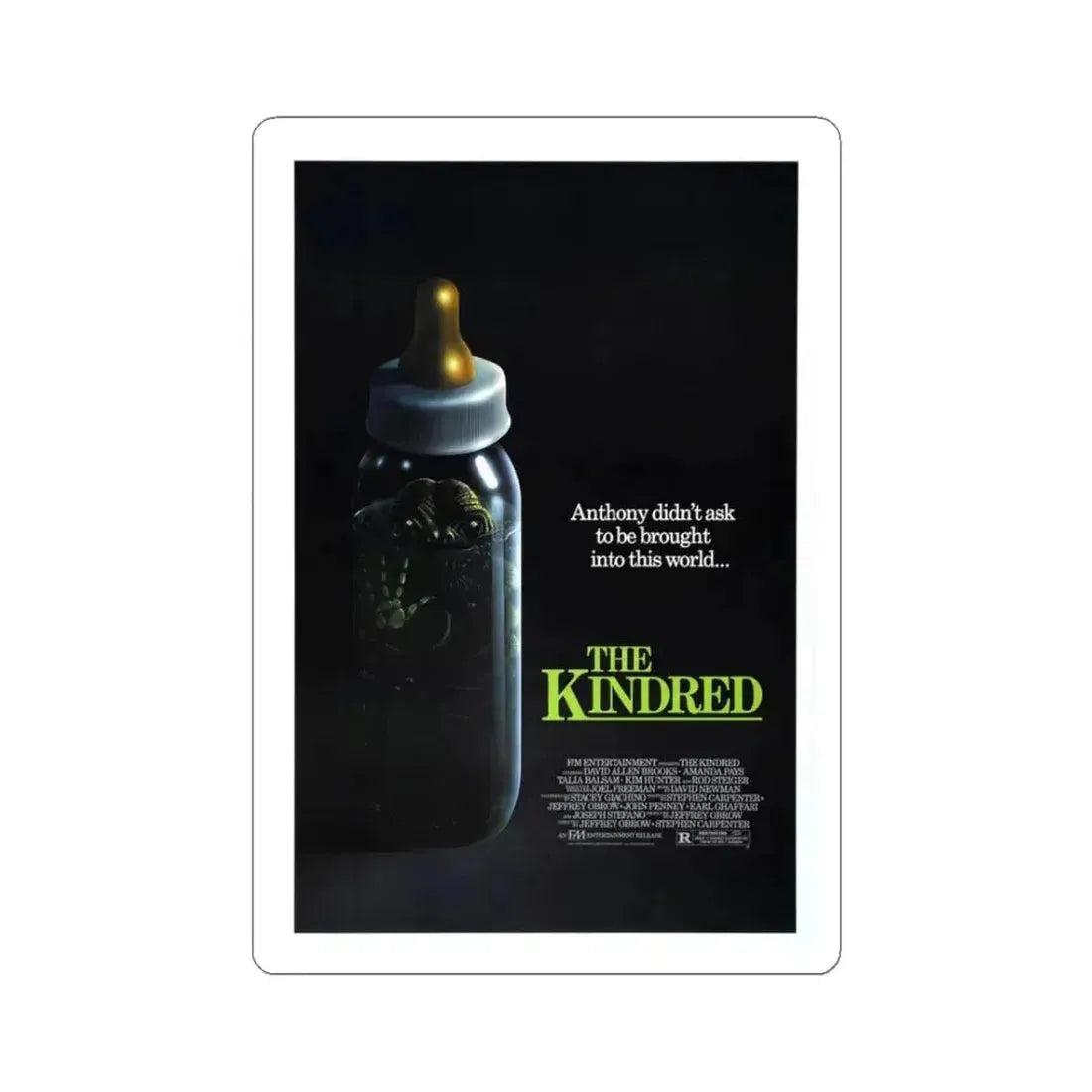 THE KINDRED 1987 Movie Poster - STICKER Vinyl Kiss-Cut Decal 3 Inch White - The Sticker Space