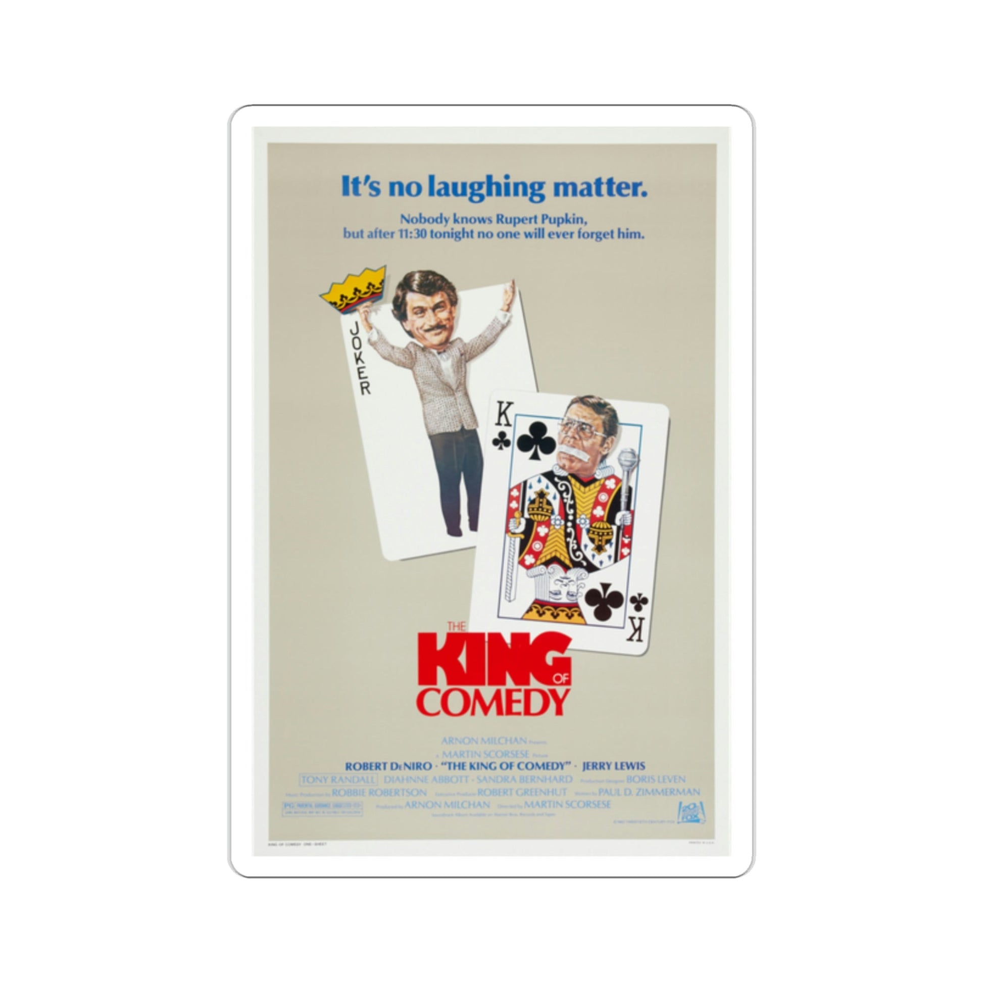 The King of Comedy 1983 Movie Poster STICKER Vinyl Die-Cut Decal-2 Inch-The Sticker Space