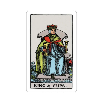 The King of Cups (Rider Waite Tarot Deck) STICKER Vinyl Die-Cut Decal 2 Inch - The Sticker Space