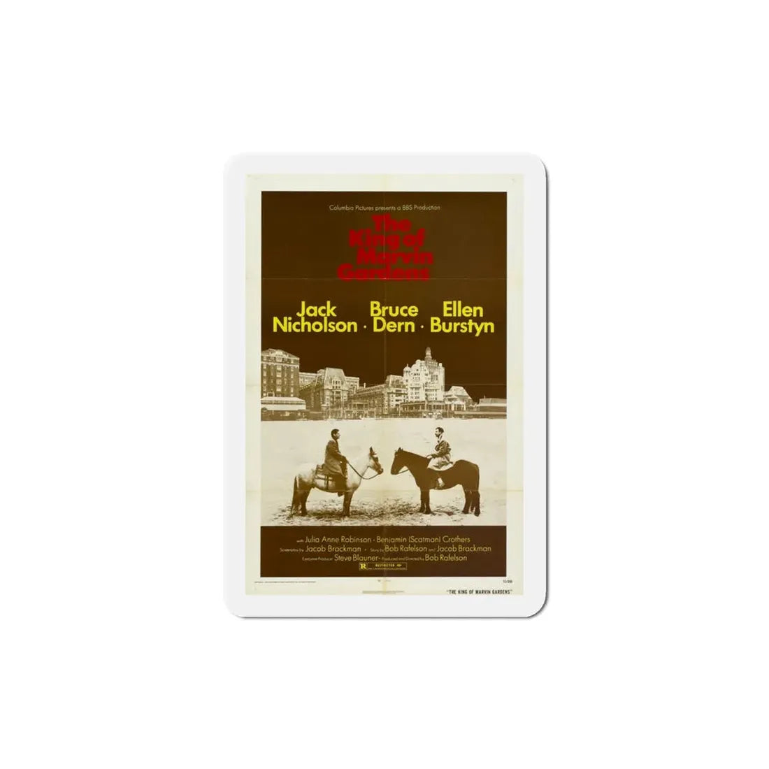 The King of Marvin Gardens 1972 Movie Poster Refrigerator Magnet 4 Inch - The Sticker Space