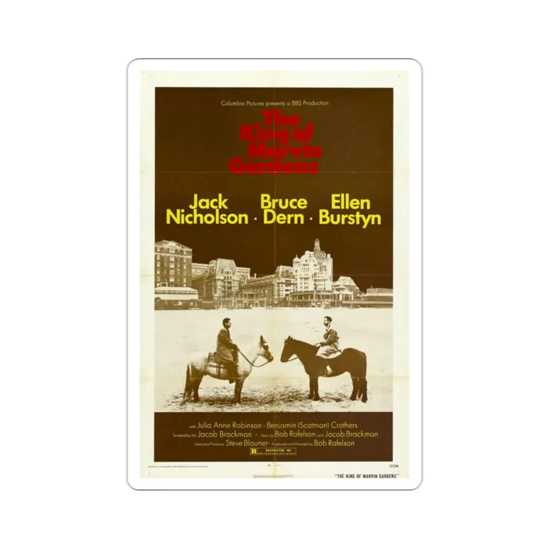 The King of Marvin Gardens 1972 Movie Poster STICKER Vinyl Die-Cut Decal 2 Inch - The Sticker Space