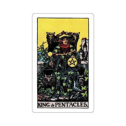 The King of Pentacles (Rider Waite Tarot Deck) STICKER Vinyl Die-Cut Decal-4 Inch-The Sticker Space