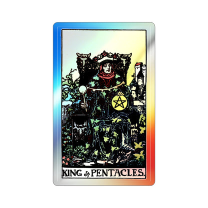 The King of Pentacles (Tarot Card) Holographic STICKER Die-Cut Vinyl Decal-2 Inch-The Sticker Space