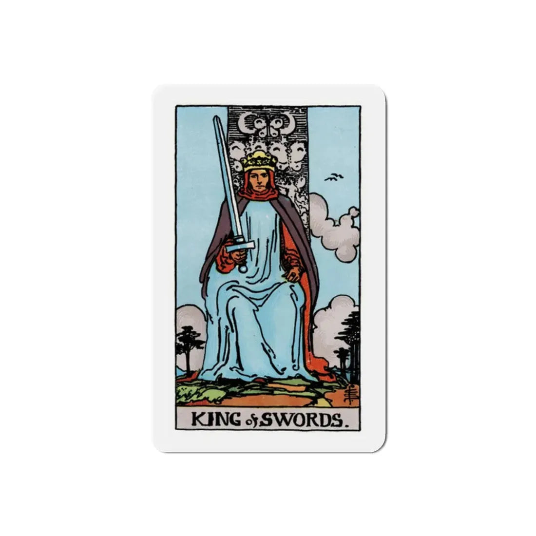 The King of Swords (Tarot Card) Refrigerator Magnet 2 Inch - The Sticker Space