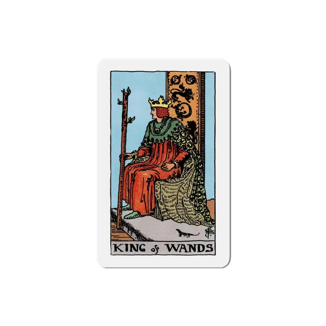 The King of Wands (Tarot Card) Refrigerator Magnet 4 Inch - The Sticker Space