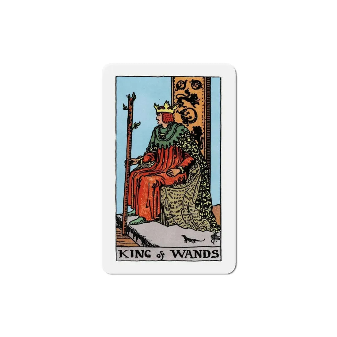 The King of Wands (Tarot Card) Refrigerator Magnet 6 Inch - The Sticker Space