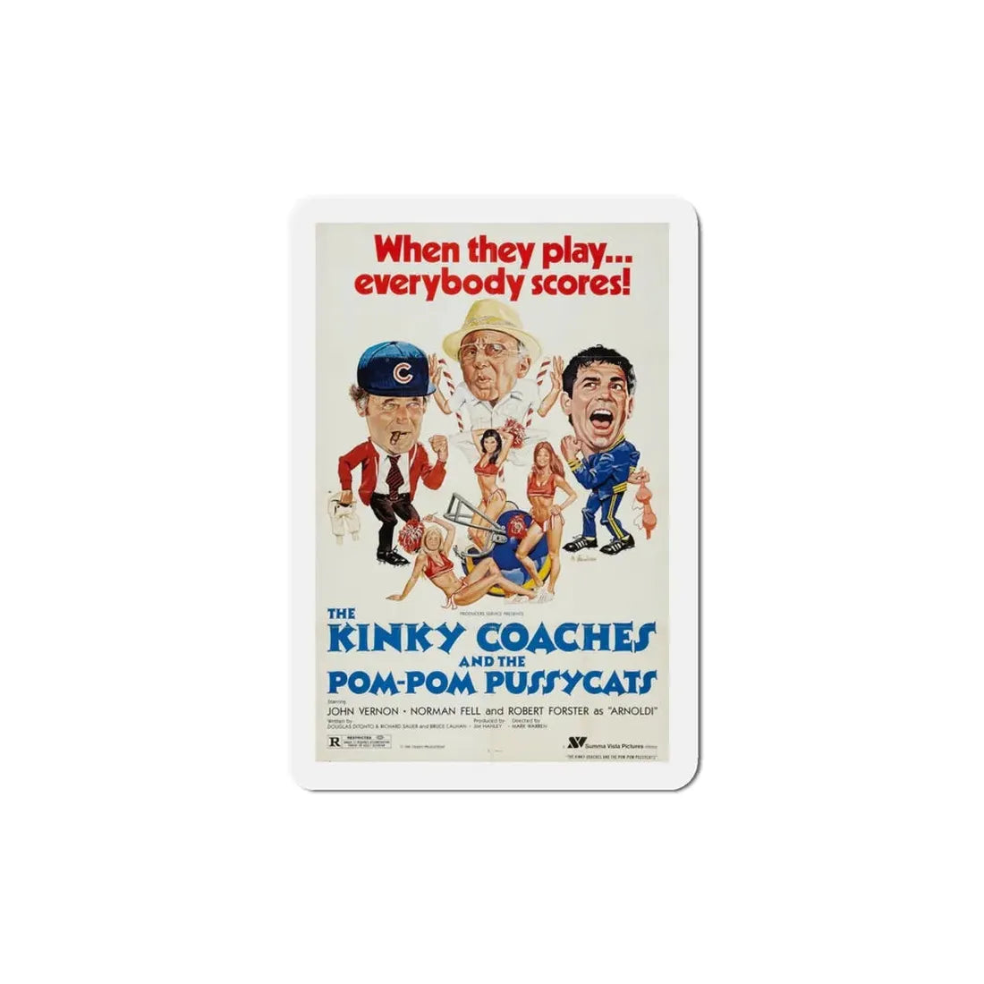 The Kinky Coaches and the Pom Pom Pussycats 1981 Movie Poster Refrigerator Magnet 4 Inch - The Sticker Space